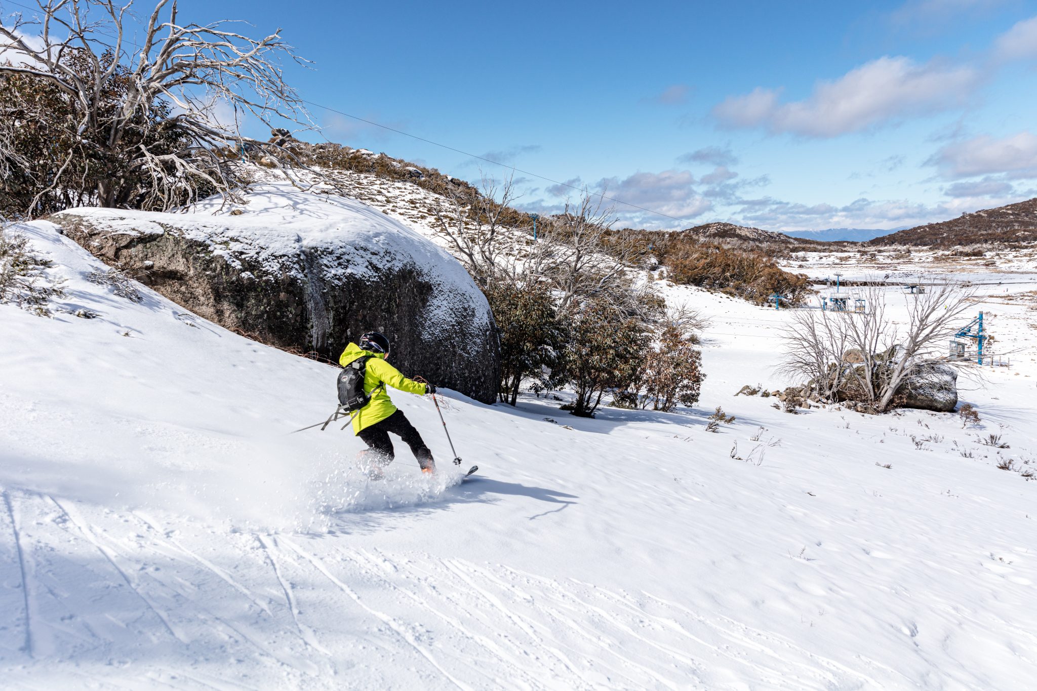 Back Country Style Down Hill Skiing and Snow Boarding Visit Mount Buffalo